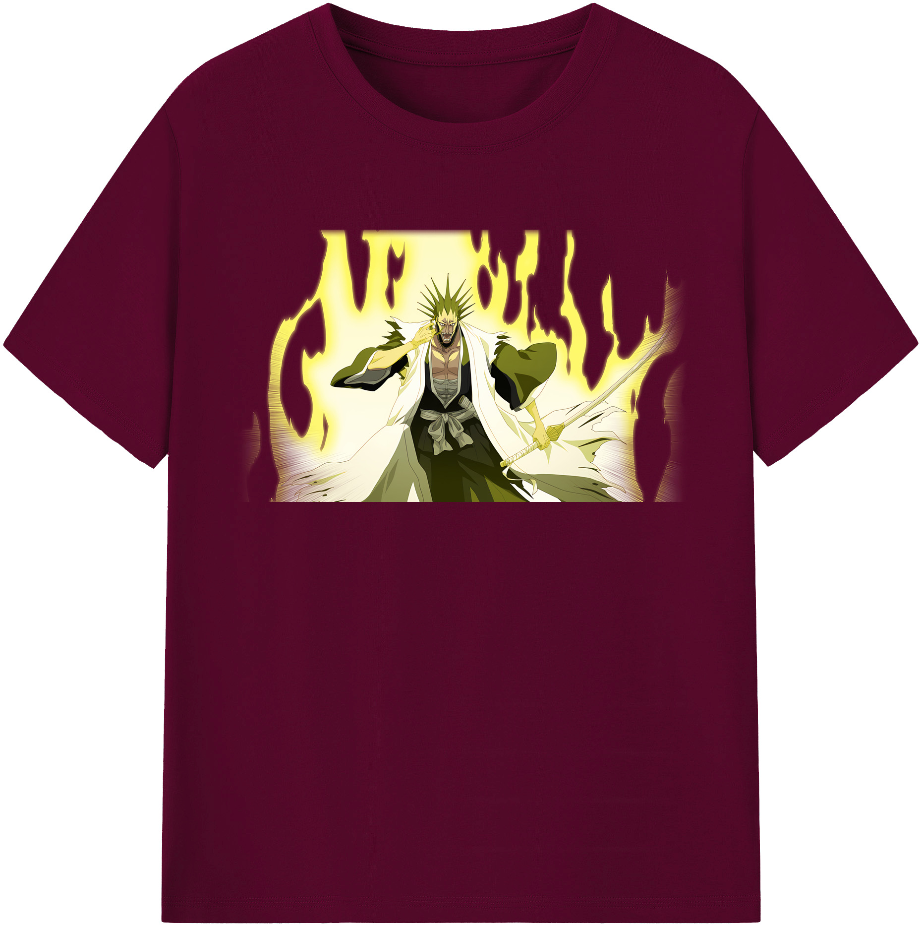 （画像用） ブリーチ ざらき けんぱち BLEACH Zaraki Kenpachi レディースカジュアルプリントTシャツ（綿100％）